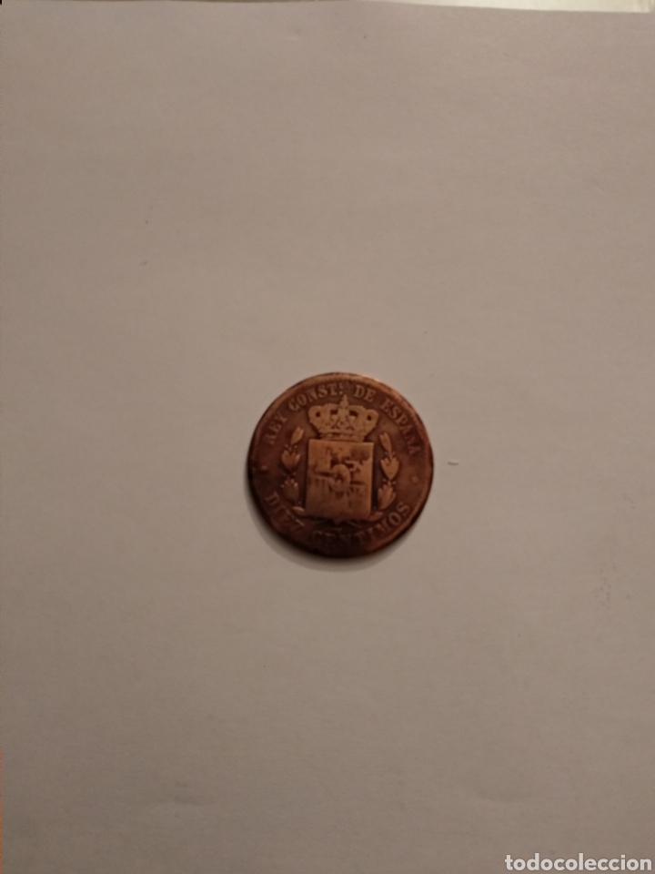 Monedas de Espa&ntilde;a: 10 c&eacute;ntimos de cobre de Alfonso XII 1878. - Foto 1