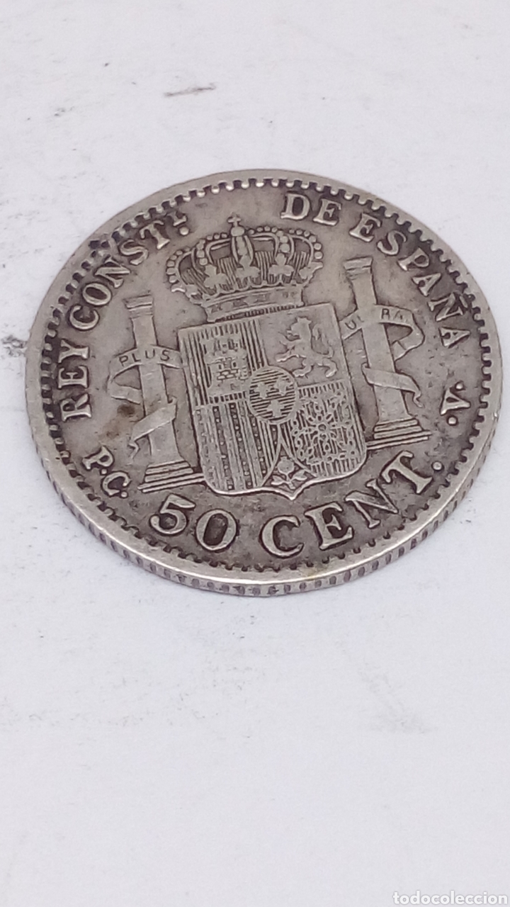 Monedas de Espa&ntilde;a: Moneda 50 cent 1904 - Foto 2