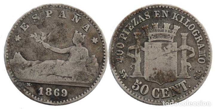 Monedas de Espa&ntilde;a: 50 CENTIMOS 1869 - Foto 1