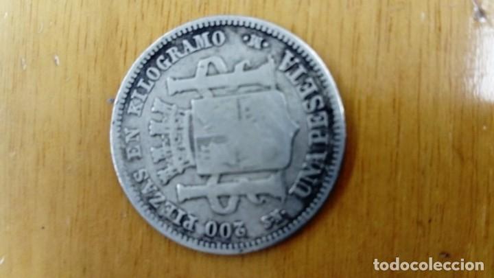 Monedas de Espa&ntilde;a: Moneda de plata 1 peseta de 1869 - Foto 2