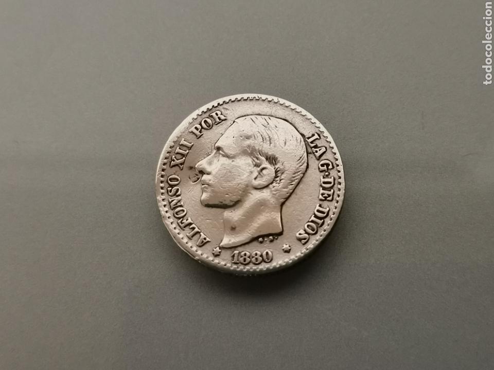 Monedas de Espa&ntilde;a: MONEDA 50 C&Eacute;NTIMOS PLATA 1880 ALFONSO XII - Foto 1