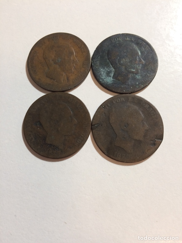 Monedas de Espa&ntilde;a: 4 monedas de 10 c&eacute;ntimos de Alfonso XII - Foto 1