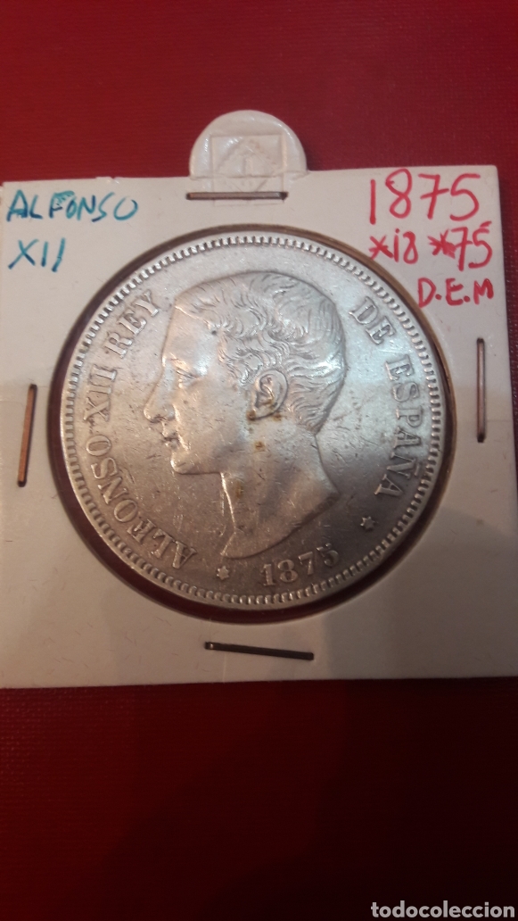 Monedas de Espa&ntilde;a: Alfonso XII 2875*18*75 D.E.M - Foto 1
