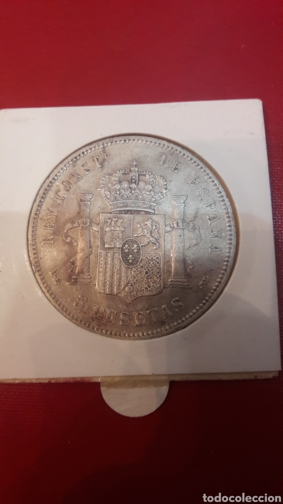 Monedas de Espa&ntilde;a: Alfonso XII 1877*18*77 D.E.M. - Foto 2