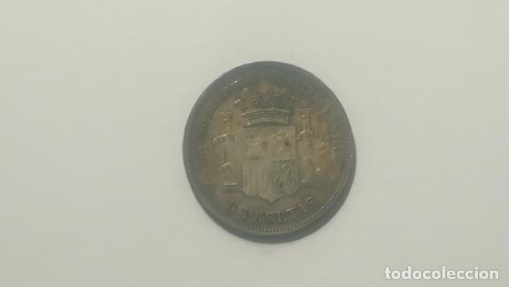 Monedas de Espa&ntilde;a: 5 pesetas. Gobierno provisional 1870. Estrellas 18 70. Plata. 900