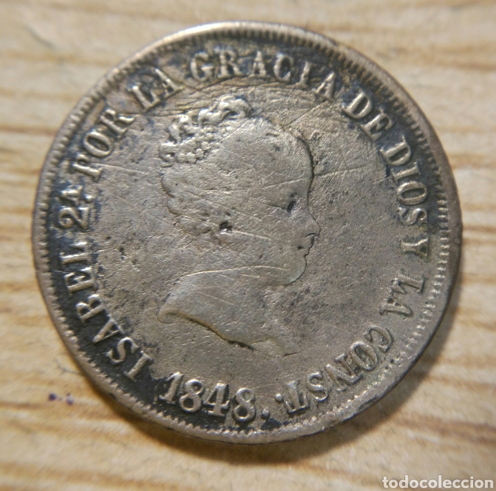 Monedas de Espa&ntilde;a: 2 Reales 1848 Madrid Isabel II - Foto 1