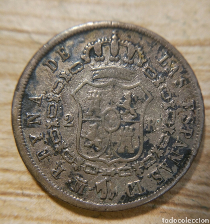 Monedas de Espa&ntilde;a: 2 Reales 1848 Madrid Isabel II - Foto 2