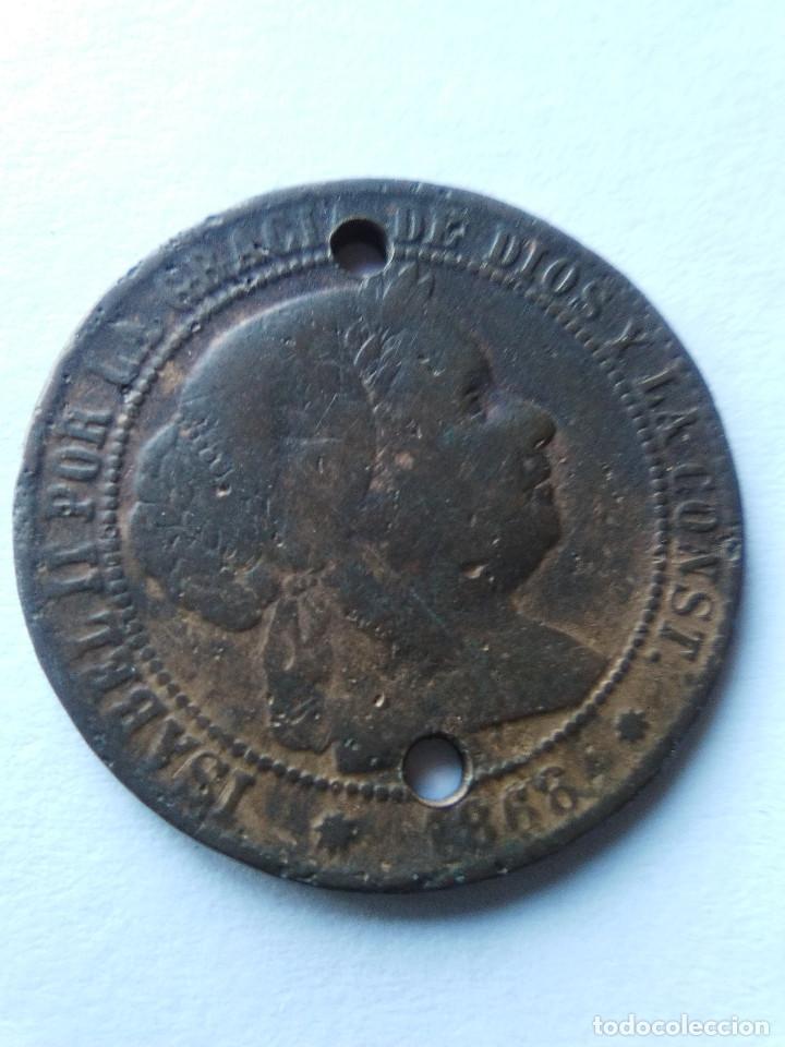 Monedas de Espa&ntilde;a: 2,5 cts de escudo 1868, Isabel II - Foto 1