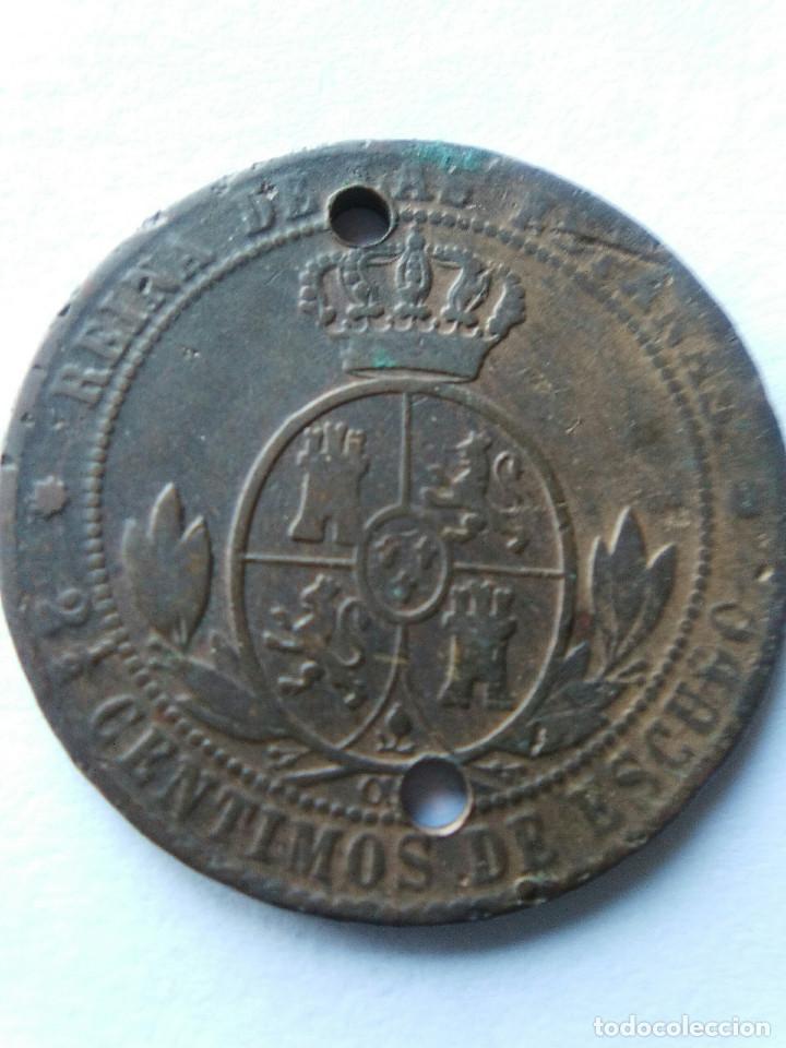 Monedas de Espa&ntilde;a: 2,5 cts de escudo 1868, Isabel II - Foto 3