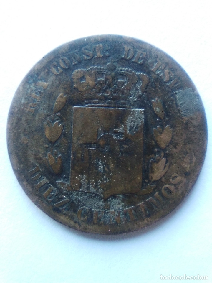 Monedas de Espa&ntilde;a: Monedas 10 cts 1878, Alfonso XII - Foto 2
