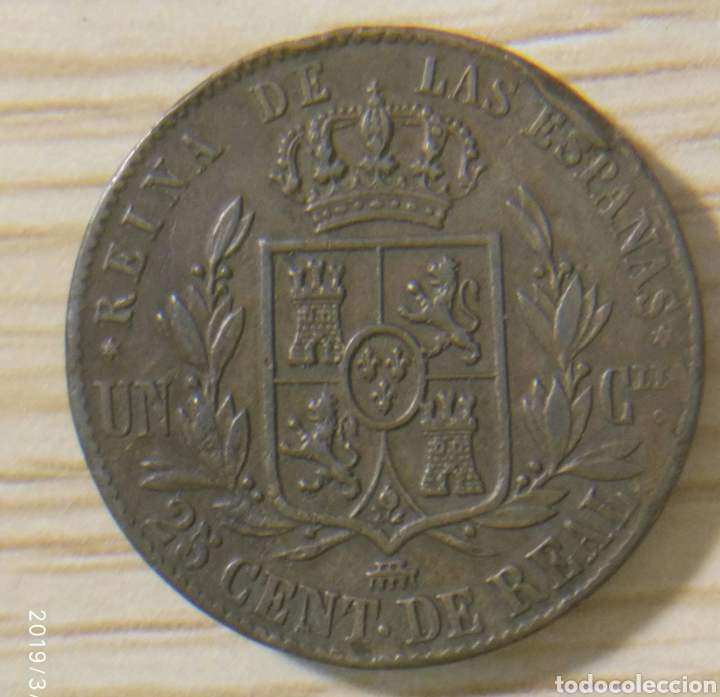 Monedas de Espa&ntilde;a: 25 c&eacute;ntimos de real 1864 Segovia - Foto 2