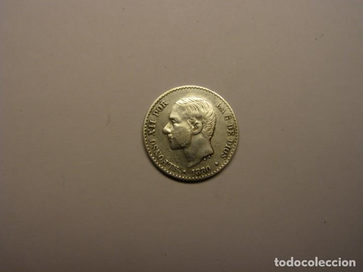 Monedas de Espa&ntilde;a: Moneda de 50 c&eacute;ntimos, Alfonso XII, a&ntilde;o 1880. - Foto 1