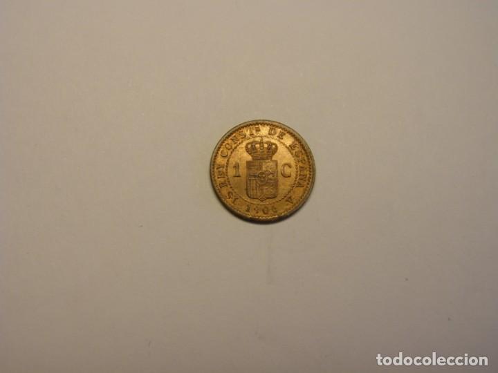 Monedas de Espa&ntilde;a: Moneda de 1 c&eacute;ntimo, Alfonso XIII, a&ntilde;o 1906. - Foto 3