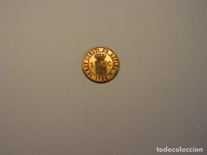Monedas de Espa&ntilde;a: Moneda de 1 c&eacute;ntimo, Alfonso XIII, a&ntilde;o 1906. - Foto 2