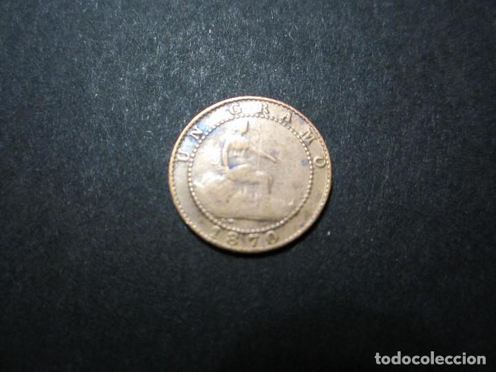 Monedas de Espa&ntilde;a: moneda de 1 c&eacute;ntimo de 1870 de la 1&ordf; rep&uacute;blica - Foto 1