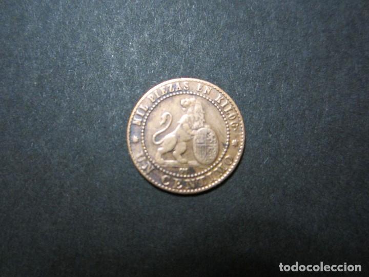 Monedas de Espa&ntilde;a: moneda de 1 c&eacute;ntimo de 1870 de la 1&ordf; rep&uacute;blica - Foto 2