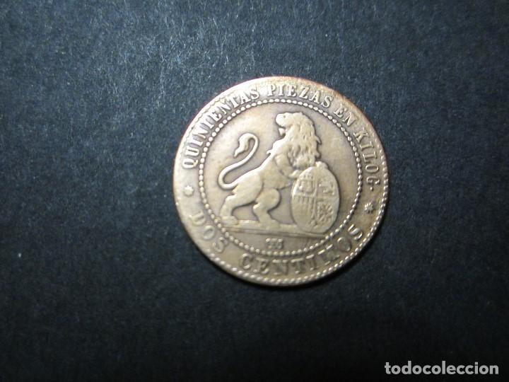 Monedas de Espa&ntilde;a: moneda de 2 c&eacute;ntimos de 1870 de la 1&ordf; Rep&uacute;blica - Foto 2
