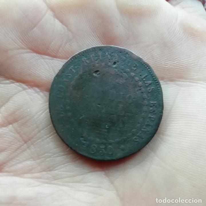 Monedas de Espa&ntilde;a: Raro medio real 5 d&eacute;cimas de 1850 - Foto 2
