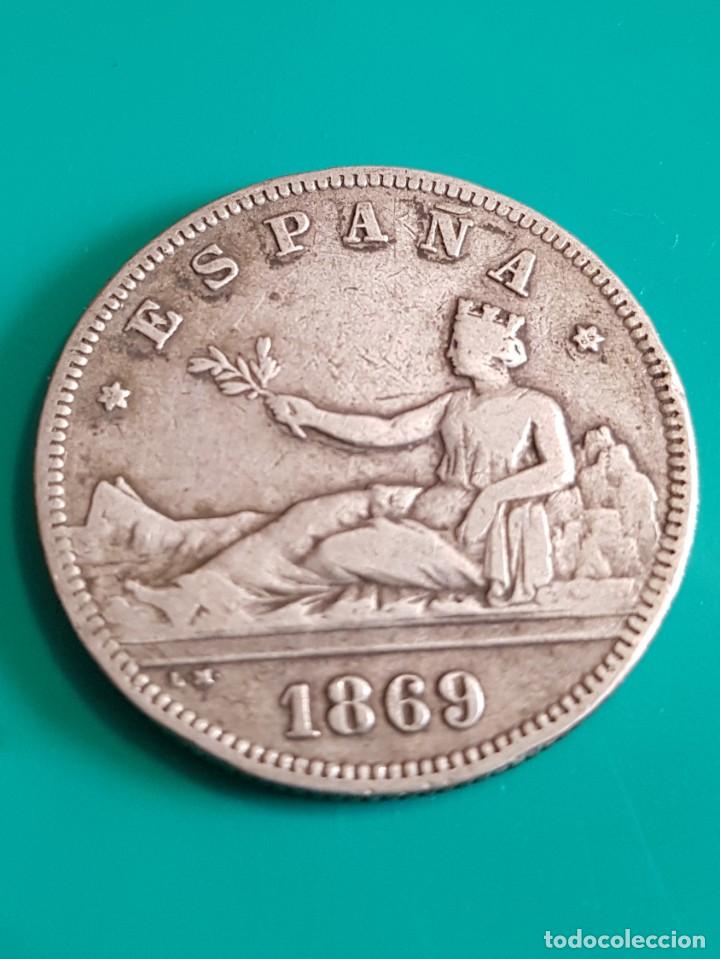 Monedas de Espa&ntilde;a: GOBIERNO PROVISIONAL. 2 PESETAS DE 1869 - Foto 1