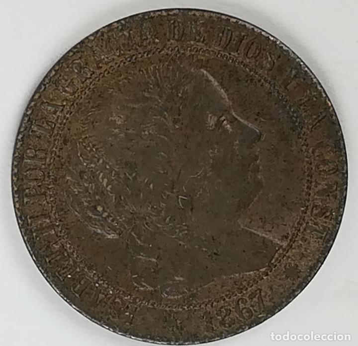 Monedas de Espa&ntilde;a: 1 C&Eacute;NTIMO DE ESCUDO. ISABEL II. ESPA&Ntilde;A 1867 - Foto 1