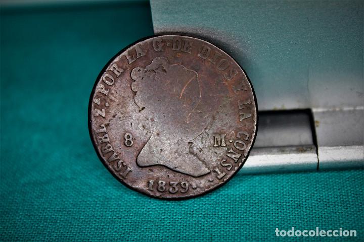 ESPAÑA ISABEL II 8 MARAVEDIS 1839 SEGOVIA 3171 (Numismática - España Modernas y Contemporáneas - De Isabel II (1.834) a Alfonso XIII (1.931))