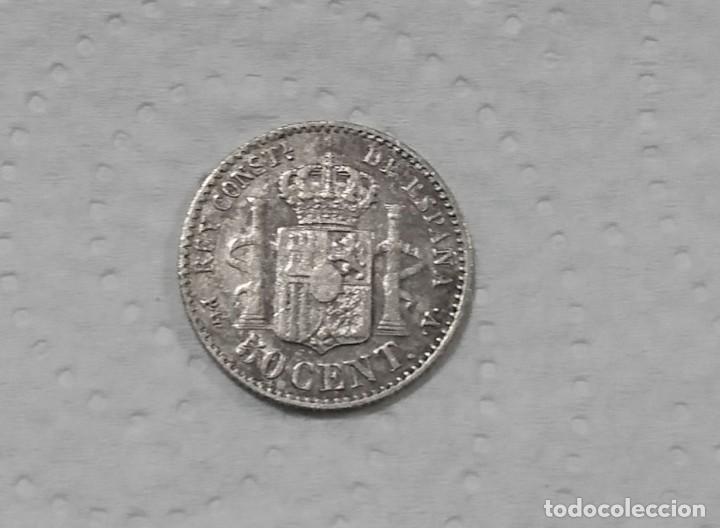 Monedas de Espa&ntilde;a: MONEDA 50 C&Eacute;NTIMOS DE ALFONSO XIII 1894 - Foto 2