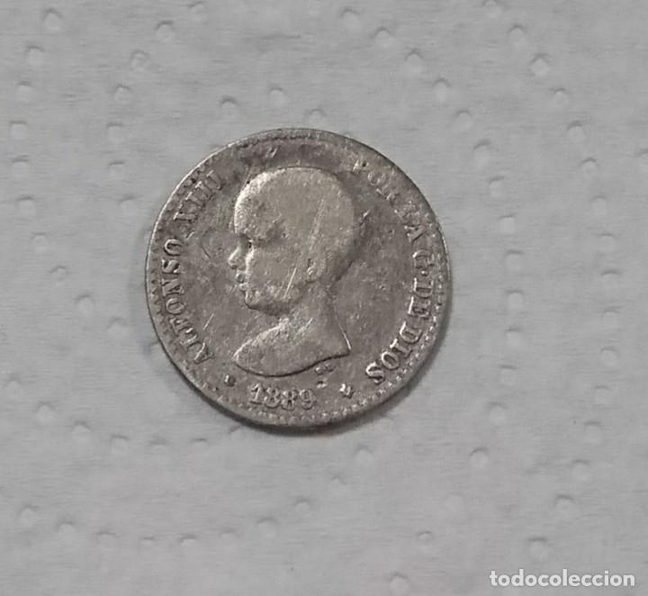 Monedas de Espa&ntilde;a: MONEDA 50 C&Eacute;NTIMOS DE ALFONSO XIII 1889 - Foto 1