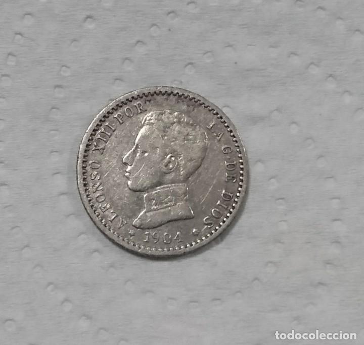 Monedas de Espa&ntilde;a: MONEDA 50 C&Eacute;NTIMOS DE ALFONSO XIII 1904 - Foto 1