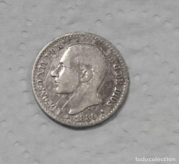 Monedas de Espa&ntilde;a: MONEDA 50 C&Eacute;NTIMOS DE ALFONSO XII 1880 - Foto 1