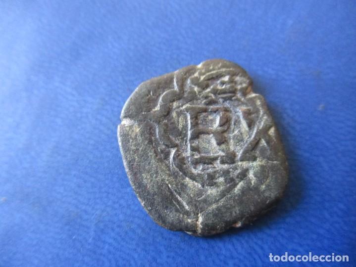 Monedas de Espa&ntilde;a: Moneda de los Austrias resellada - Foto 2