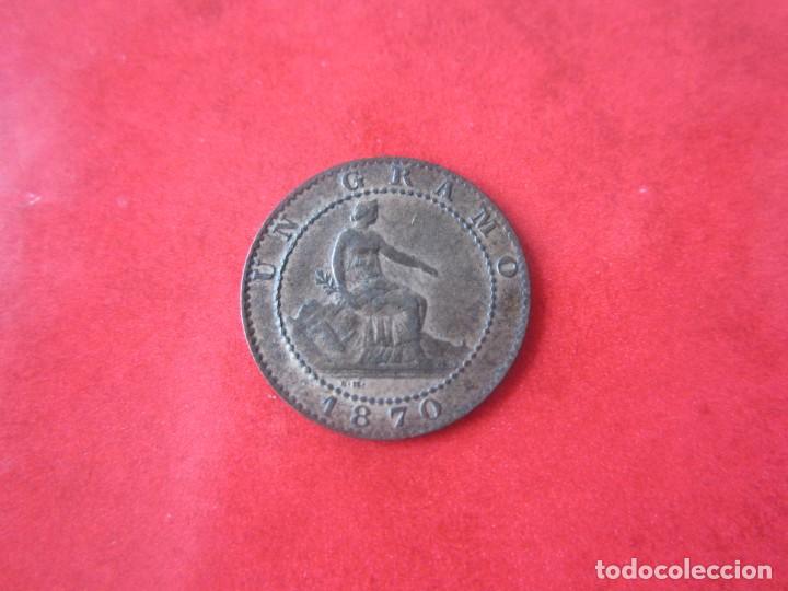 Monedas de Espa&ntilde;a: I&ordf; republica. 1 centimos 1870. #mn - Foto 2