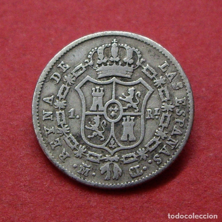 Monedas de Espa&ntilde;a: 1 REAL DE PLATA ISABEL II 1839 Madrid - Foto 2