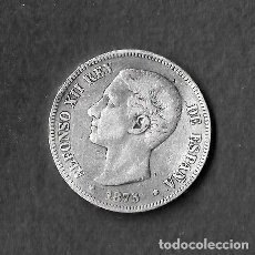 Monedas de España: MONEDA DE 5 PESETAS DE ALFONSO XII 1875 . Lote 165656898