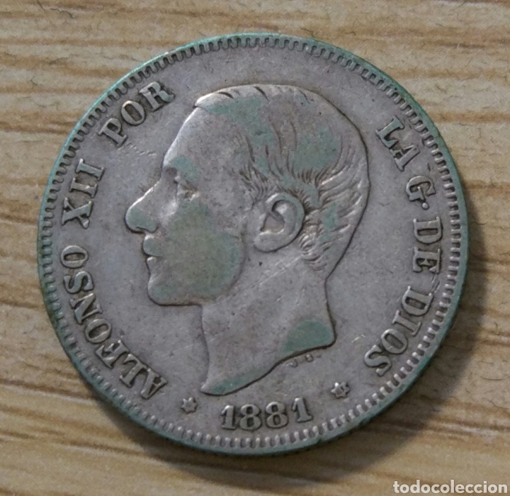 Monedas de Espa&ntilde;a: 2 pesetas Alfonso XII 1881 MS M - Foto 1