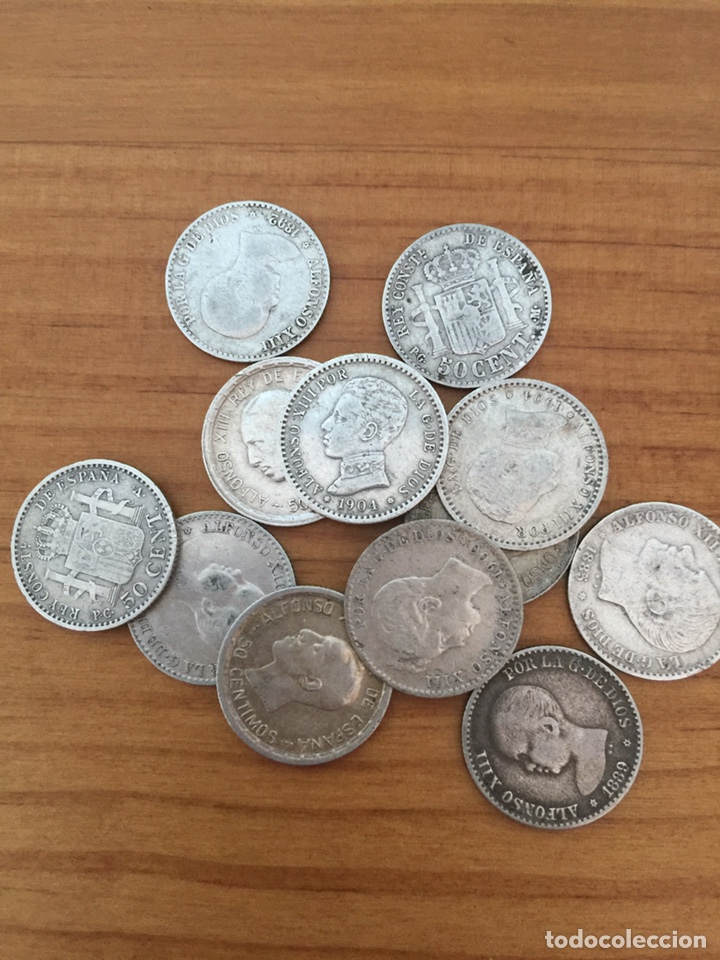 Monedas de Espa&ntilde;a: Monedas 50 ctms de plata de Alfonso XIII - Foto 1