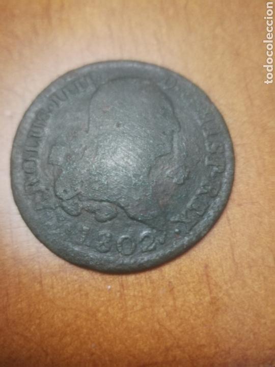 Monedas de Espa&ntilde;a: Moneda Carlos IV 4 maravedis Segovia 1802 - Foto 1