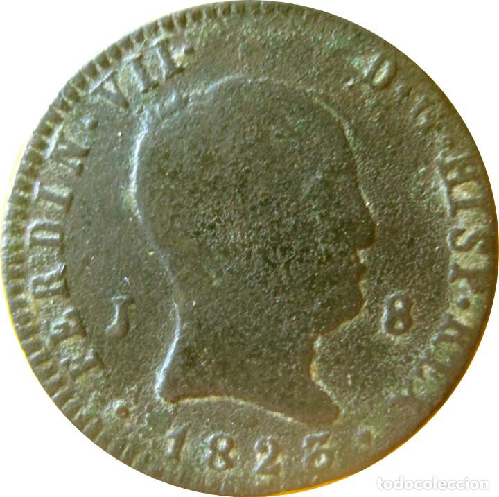 Monedas de Espa&ntilde;a: Fernando VII: 8 Maravedis 1823 - Jubia. - Foto 1