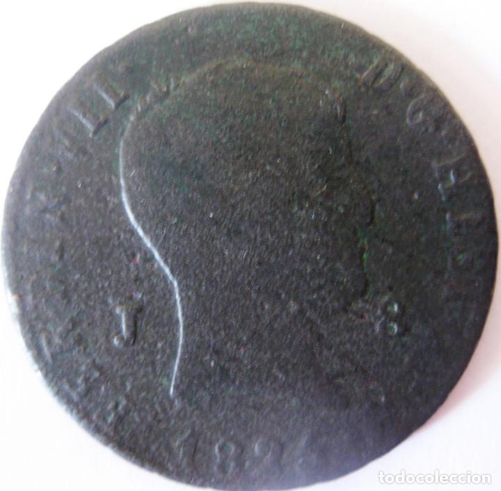 Monedas de Espa&ntilde;a: Fernando VII: 8 Maravedis 1825 - Jubia. - Foto 1