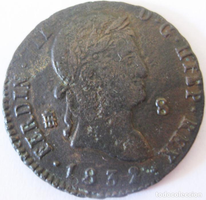 Monedas de Espa&ntilde;a: Fernando VII: 8 Maravedis 1832 - Segovia. - Foto 1