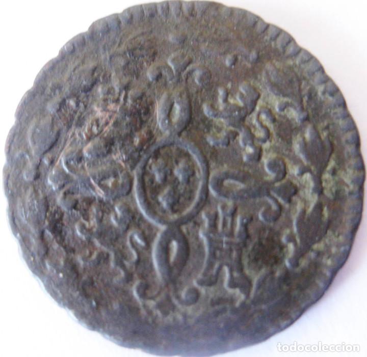 Monedas de Espa&ntilde;a: Fernando VII: 2 Maravedis 1827 - Segovia. - Foto 2