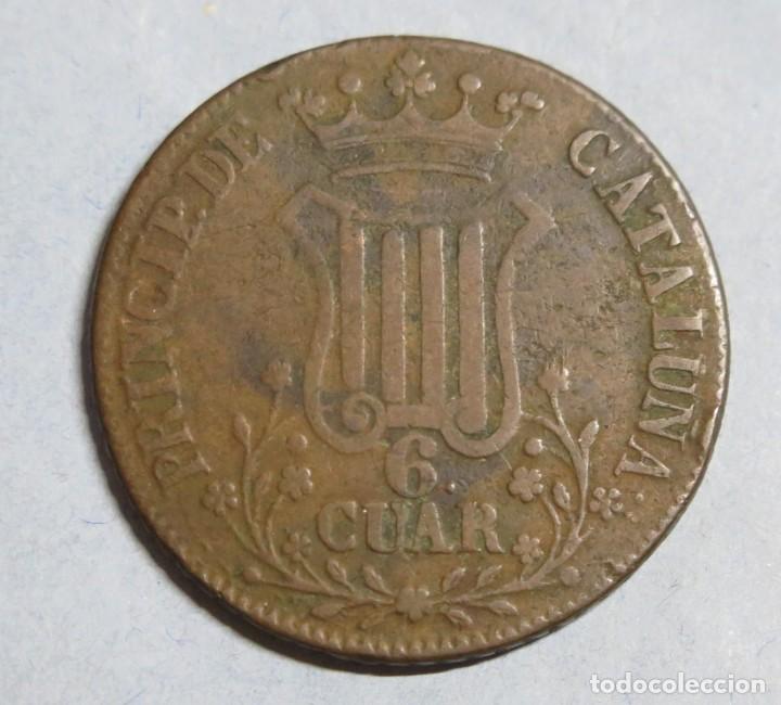 Monedas de Espa&ntilde;a: MONEDA. 6 CUARTOS. CATALU&Ntilde;A. 1838 - Foto 2