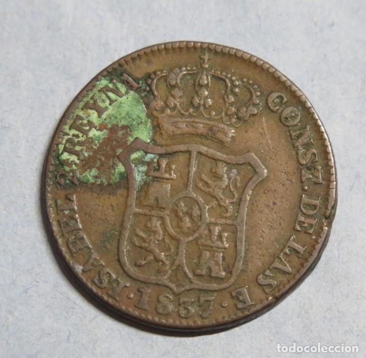 Monedas de Espa&ntilde;a: MONEDA. 3 CUARTOS. CATALU&Ntilde;A. 1837 - Foto 2