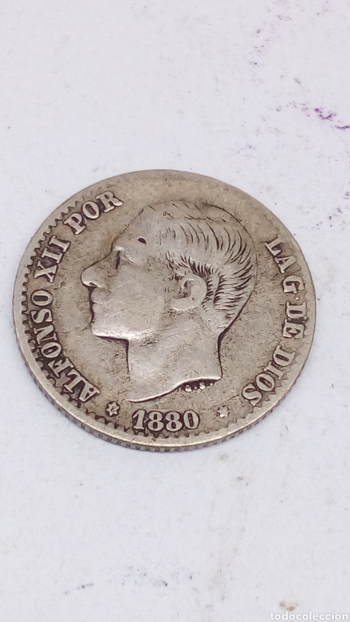 Monedas de Espa&ntilde;a: Moneda de plata 1880 50cent - Foto 1