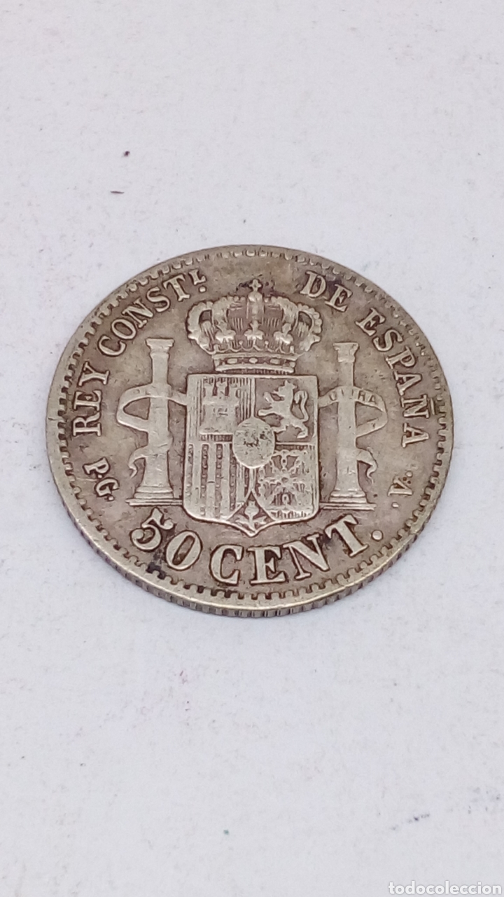 Monedas de Espa&ntilde;a: Monedas de plata 50cent 1894 - Foto 1