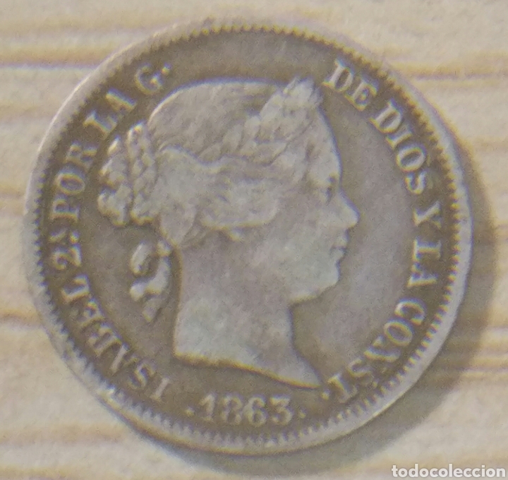 Monedas de Espa&ntilde;a: 1 Real Isabel II 1863 Sevilla - Foto 1