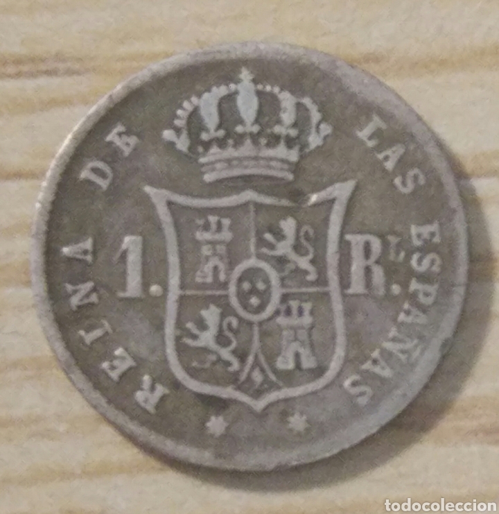 Monedas de Espa&ntilde;a: 1 Real Isabel II 1863 Sevilla - Foto 2
