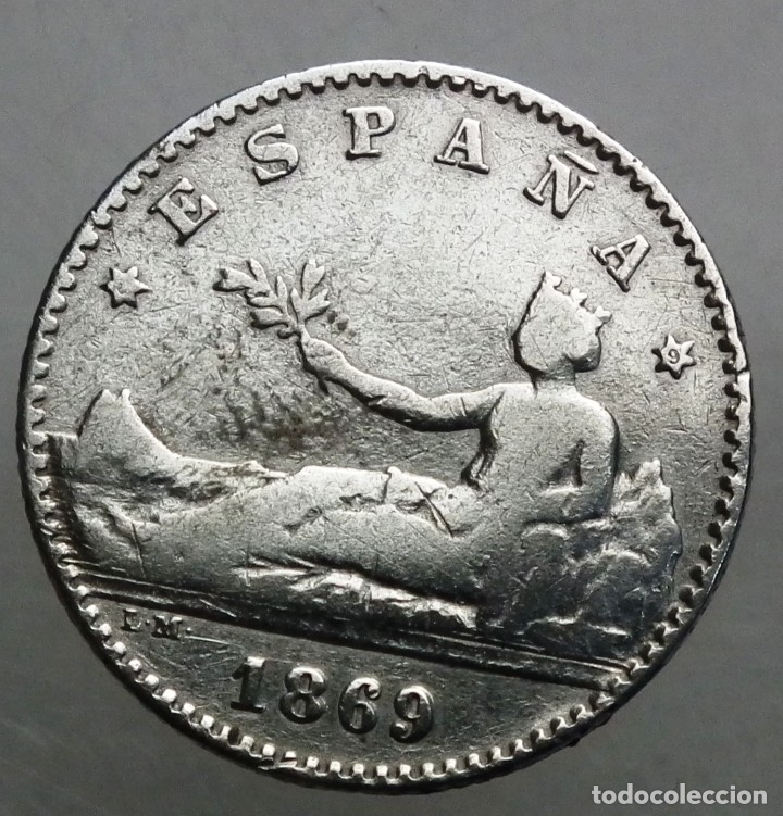Monedas de Espa&ntilde;a: MONEDA ESPA&Ntilde;A 50 C&Eacute;NTIMOS - 1869 (* 6 - 9) - Foto 2