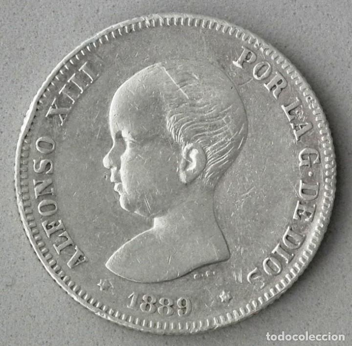 Monedas de Espa&ntilde;a: ALFONSO XIII - 2 PESETAS 1889 - Foto 1