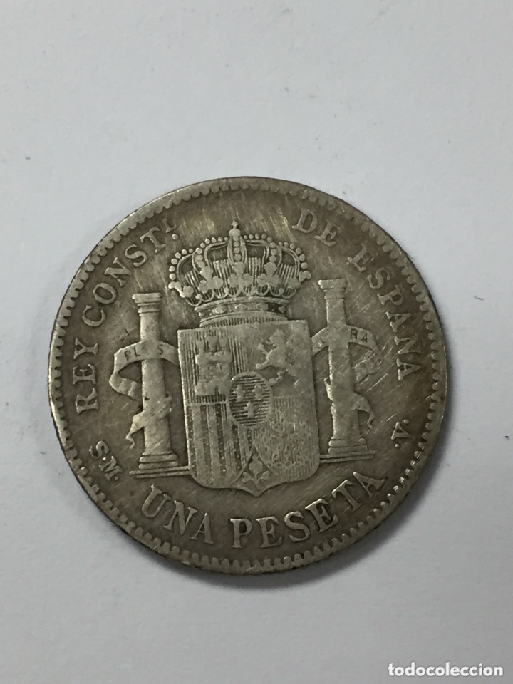 Monedas de Espa&ntilde;a: Moneda de una peseta de plata de 1903 - Foto 2
