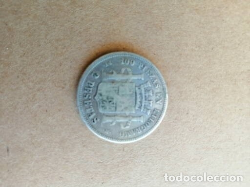 Monedas de Espa&ntilde;a: Moneda de 2 pts plata. Gobierno provisional 1870 - Foto 1